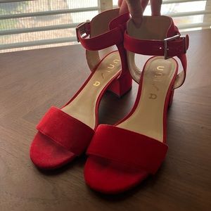 Red unisa heels